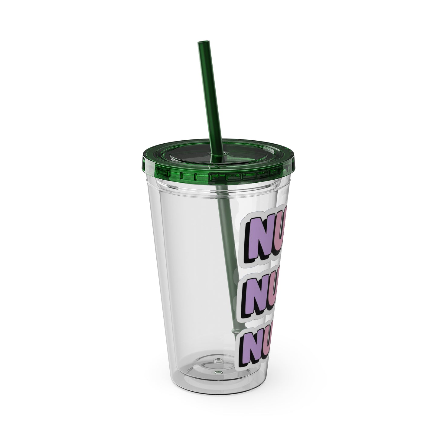 NURSE faux sticker Clear Insulated Cup
