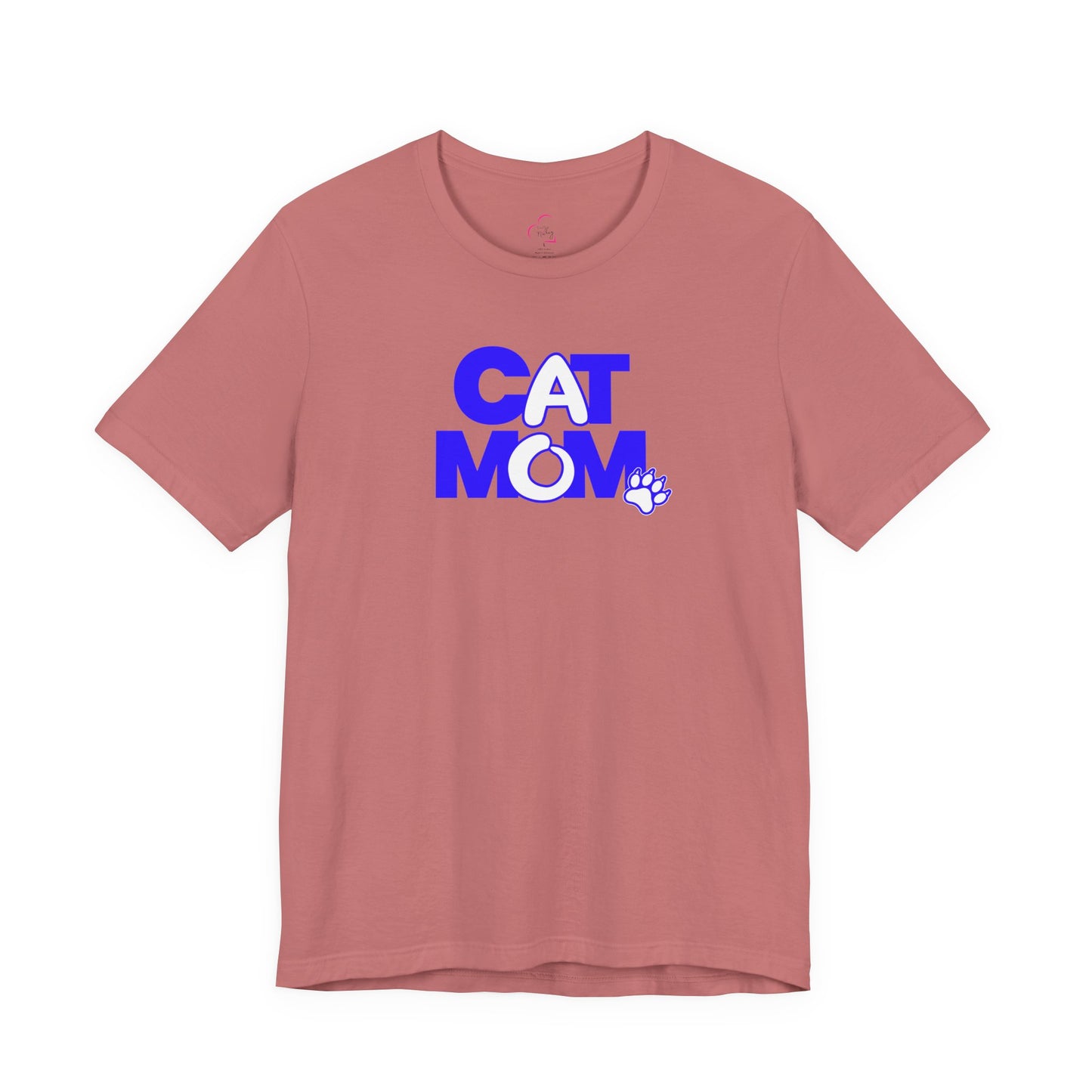 Cat mom blue T-shirt