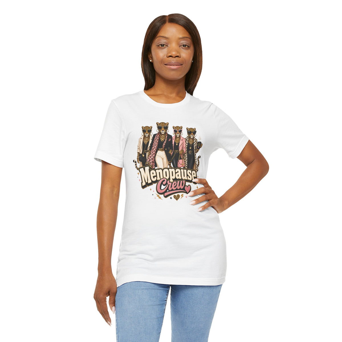 Menopause crew leopard T-shirt