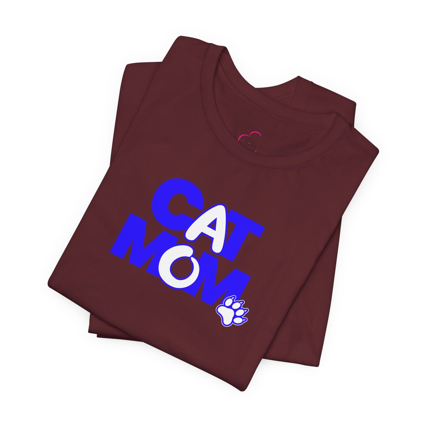 Cat mom blue T-shirt