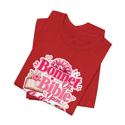 Bonnet on, Bible open, coffee ready T-shirt