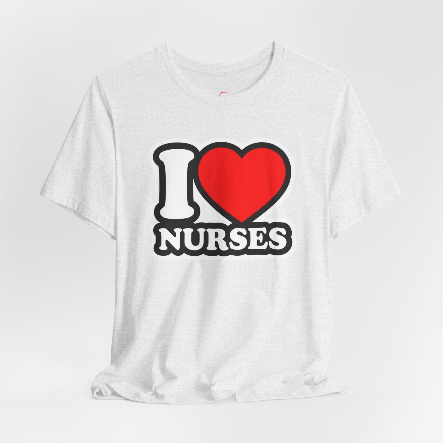 I love nurses faux sticker T-shirt