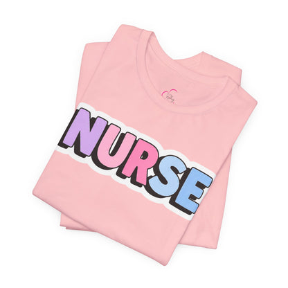 NURSE faux sticker T-shirt