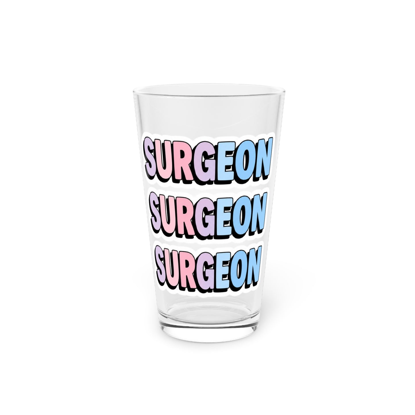 SURGEON faux sticker Beer Glass