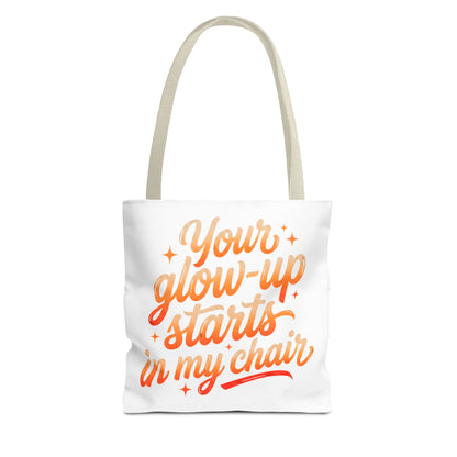 Your glow up starts in my chair Tote Bag