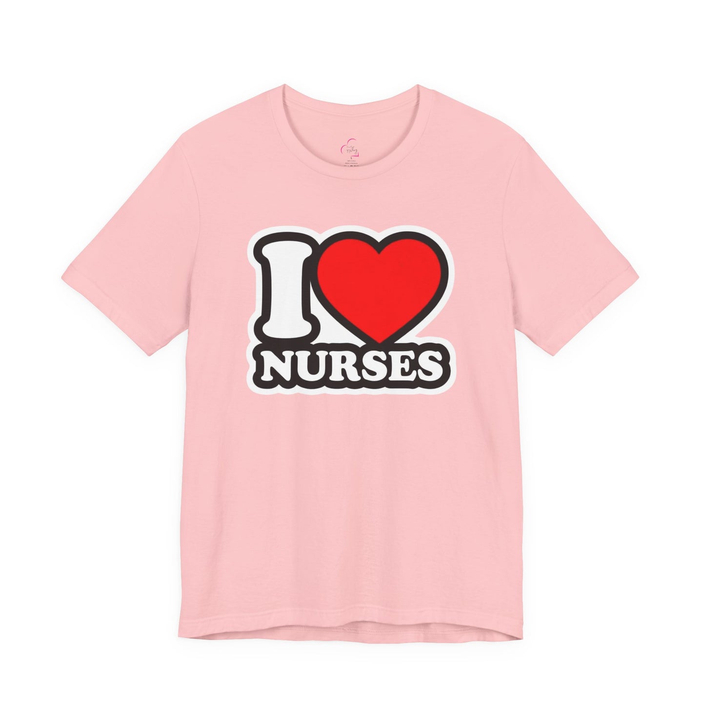I love nurses faux sticker T-shirt