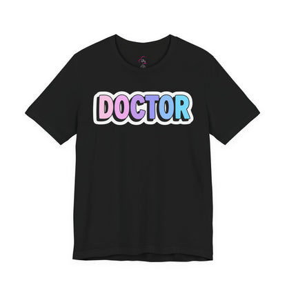 DOCTOR faux sticker T-shirt