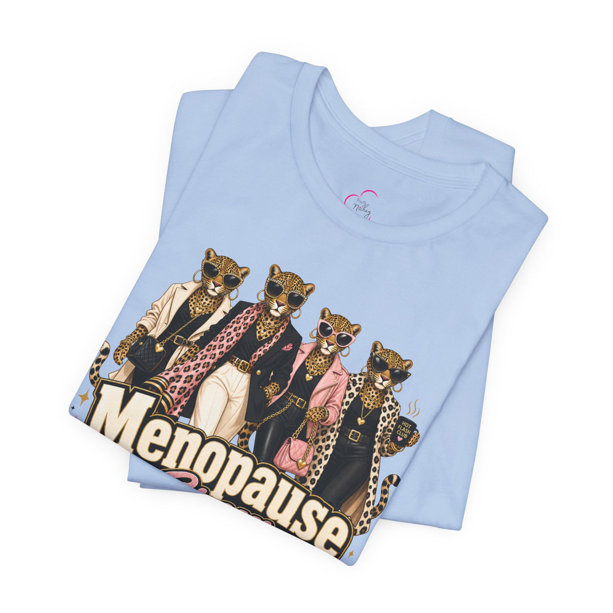 Menopause crew leopard T-shirt