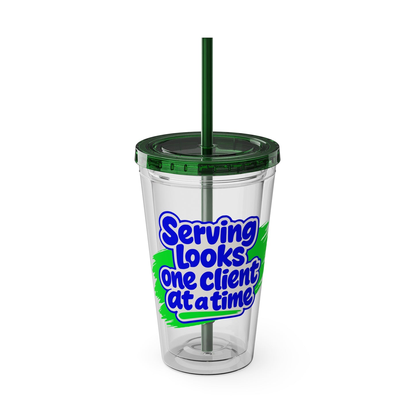 Serving looks one client at a time Clear Insulated Cup