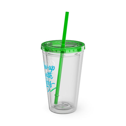 Your glow up starts with my tweezers Clear Insulated Cup