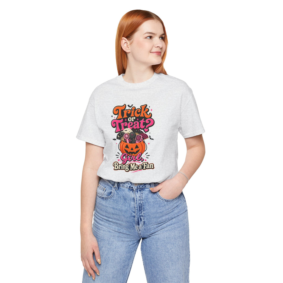 Trick or treat? Girl bring me a fan T-shirt