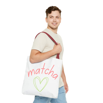 Matcha Heart Tote Bag