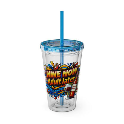 WINE NOW Adult later Clear Insulated Cup