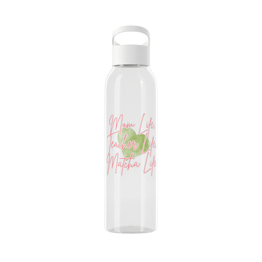 Mom Life, Teacher Life, Matcha Life Water Bottle