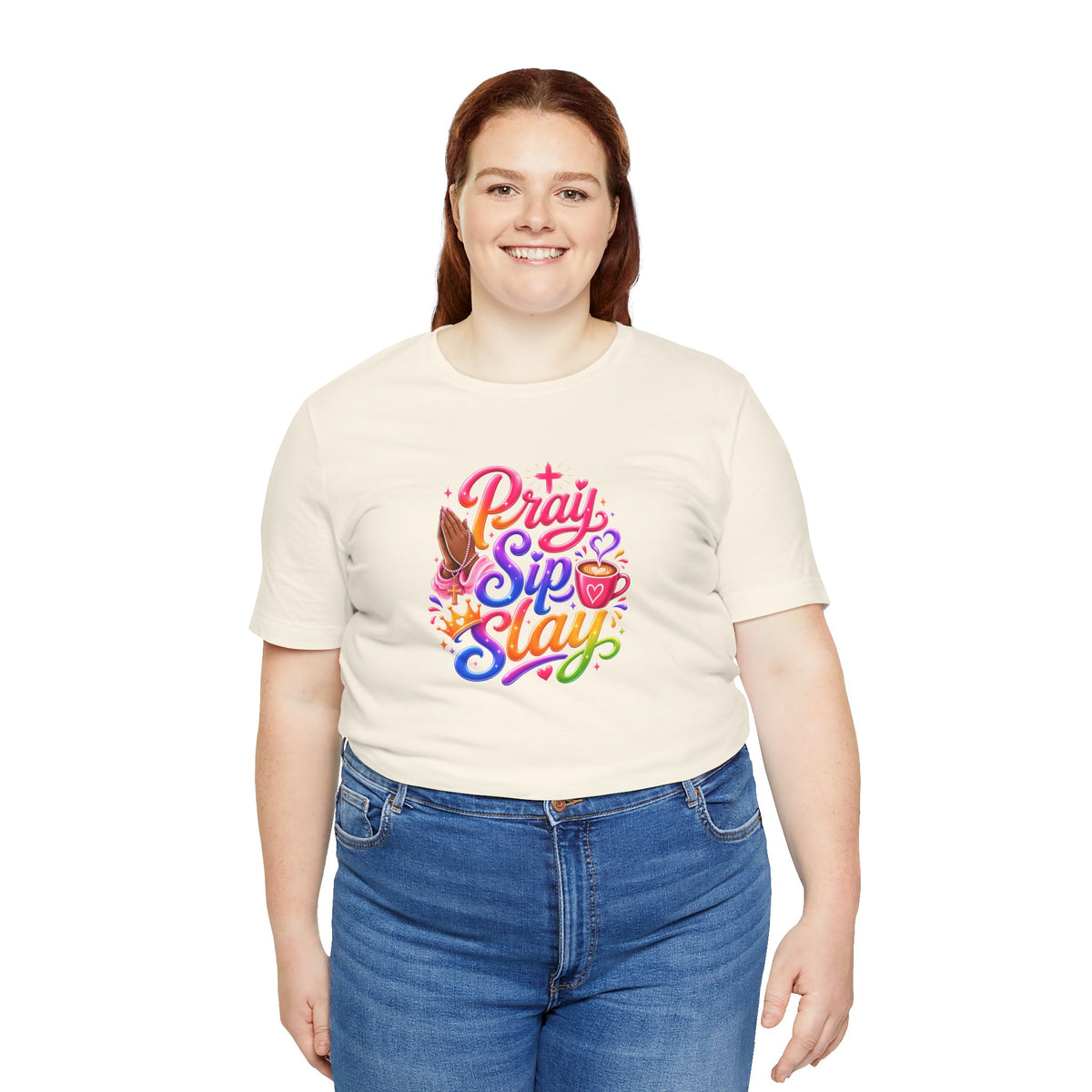 Pray, sip, slay T-shirt