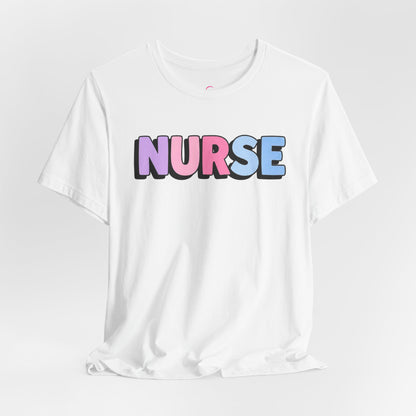 NURSE faux sticker T-shirt