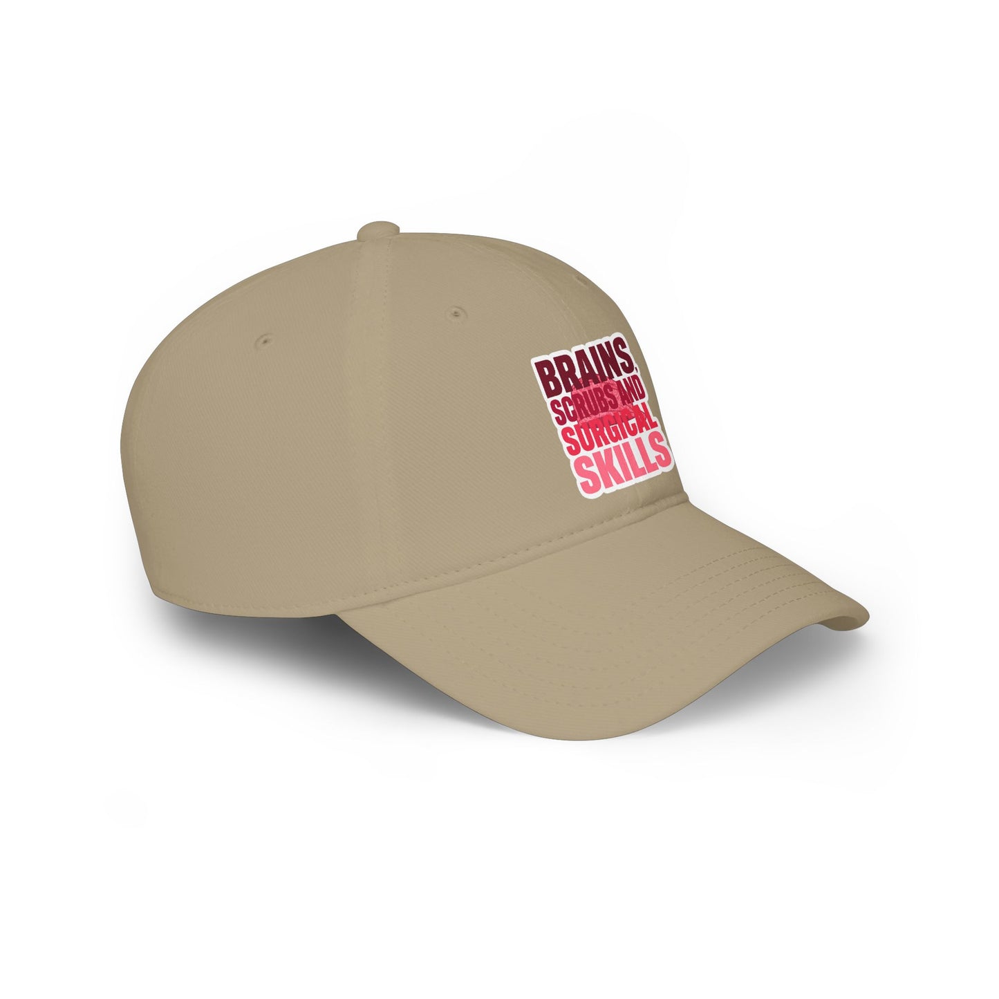Brains, scrubs and surgical skills pink Baseball Cap