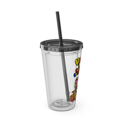 Vacation mode feed me and leave me alone Clear Insulated Cup