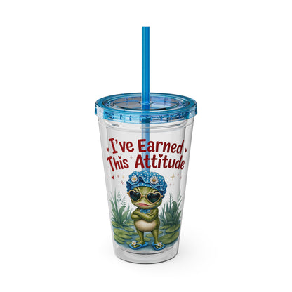 I've earned this attitude Clear Insulated Cup