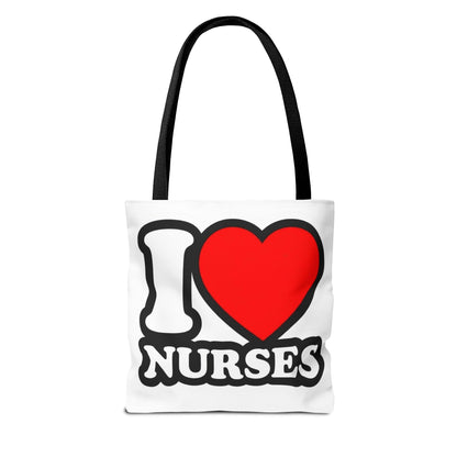 I love nurses faux sticker Tote Bag