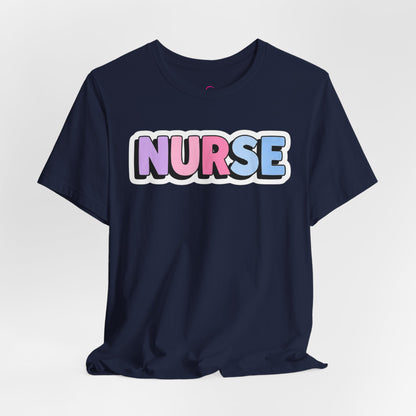 NURSE faux sticker T-shirt