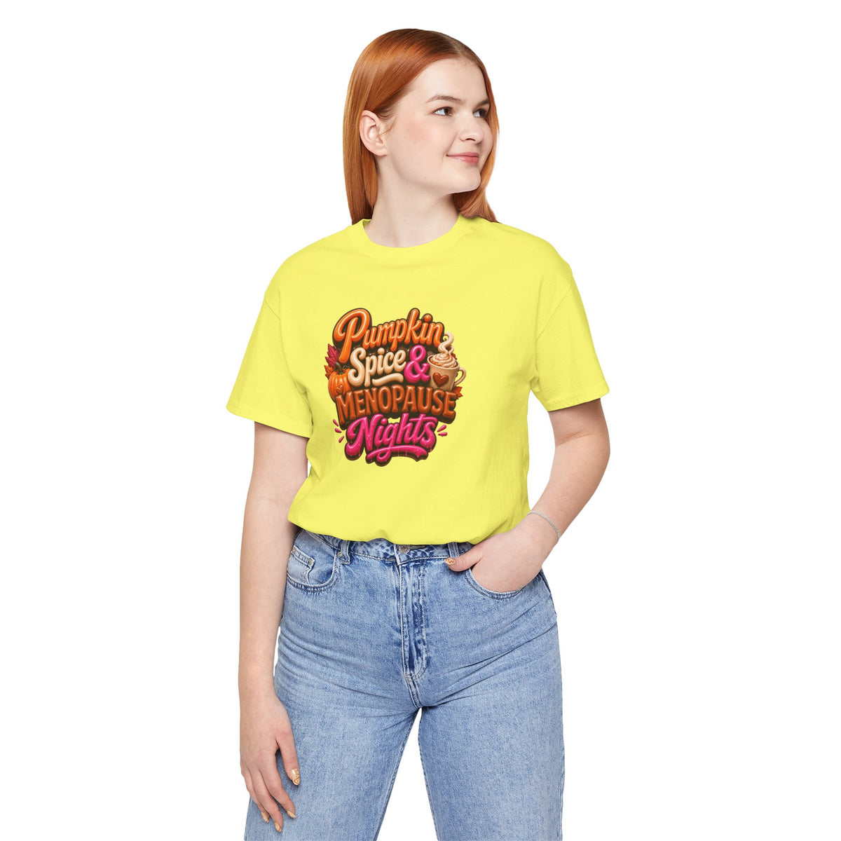 Pumpkin spice & menopause nights T-shirt