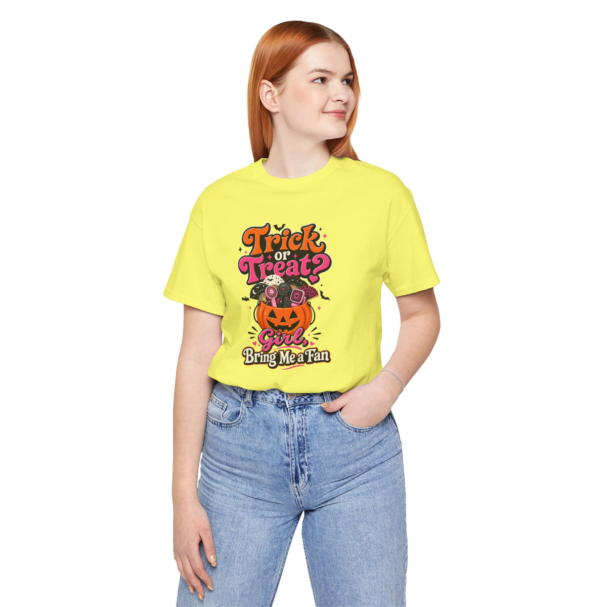 Trick or treat? Girl bring me a fan T-shirt