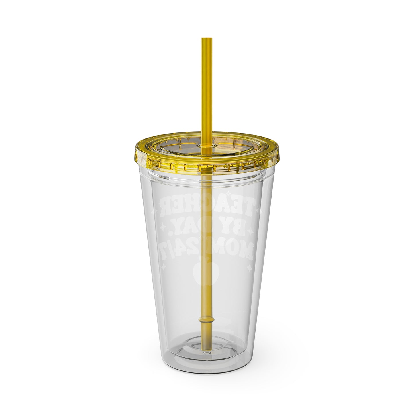 Teacher by day mom 24/7 Clear Insulated Cup