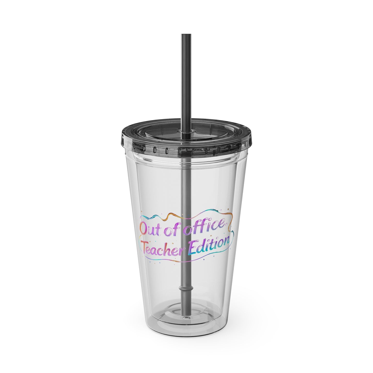 Out of office teacher edition Clear Insulated Cup