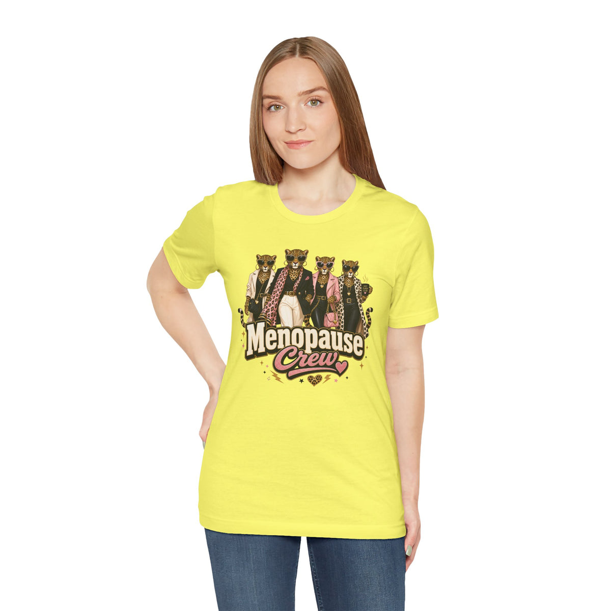 Menopause crew leopard T-shirt