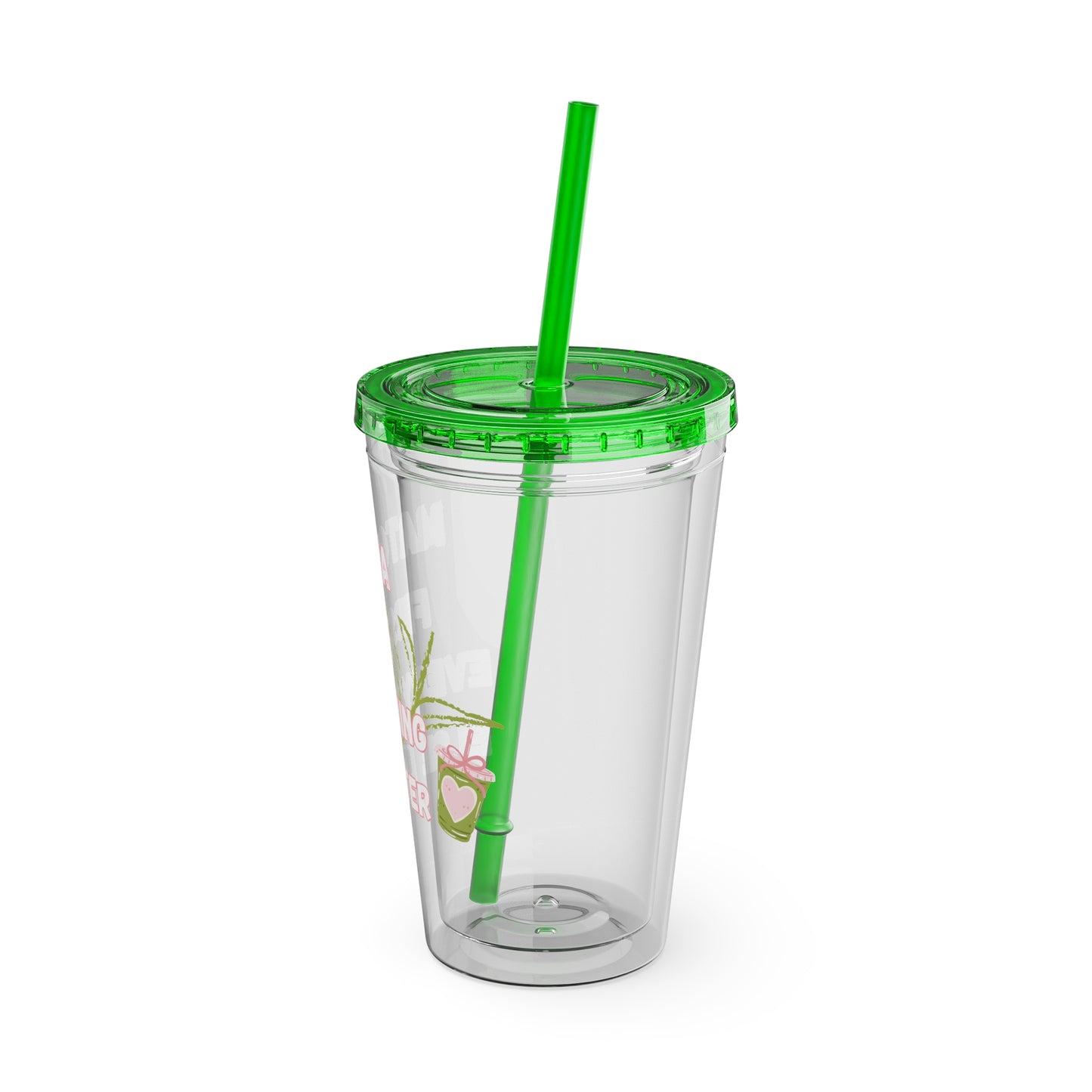 Matcha First Everything Else Later Clear Insulated Cup