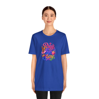 Pray, sip, slay T-shirt