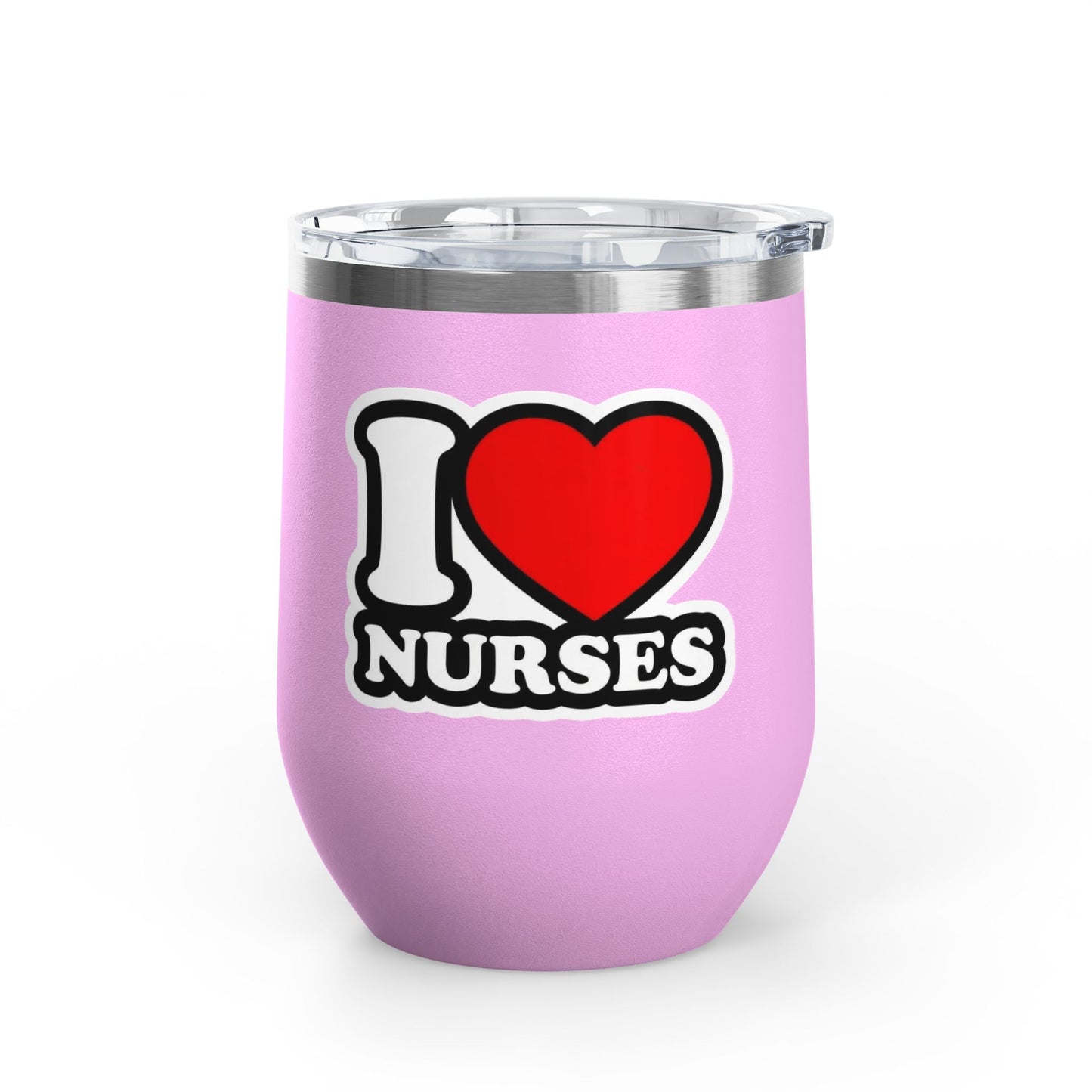 I love nurses faux sticker Tumbler