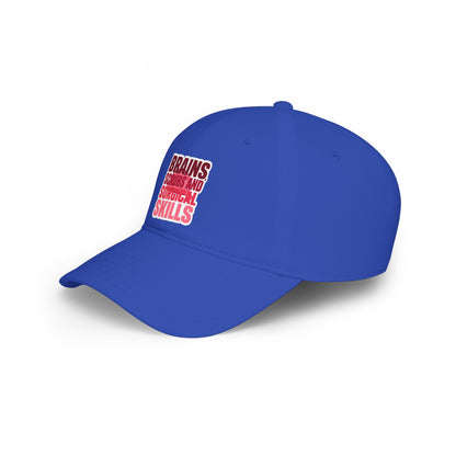 Brains, scrubs and surgical skills pink Baseball Cap