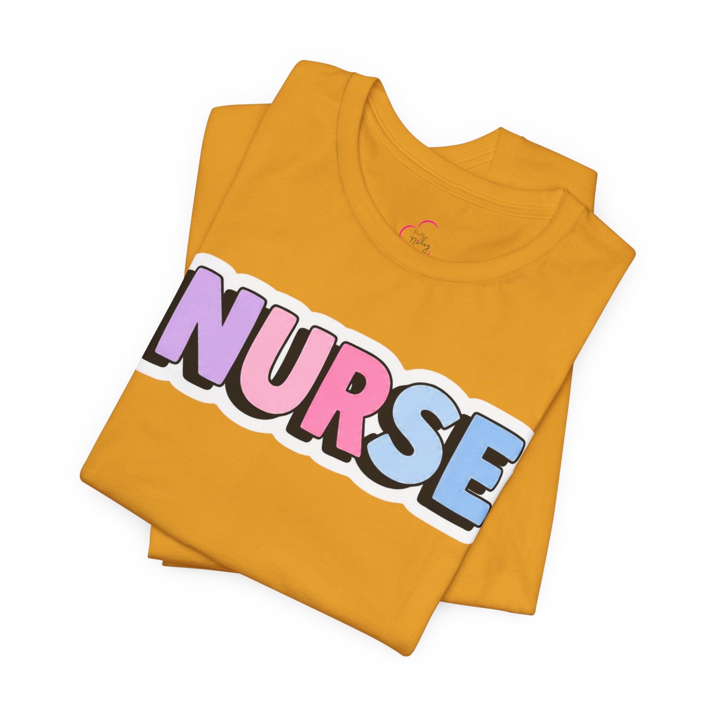 NURSE faux sticker T-shirt
