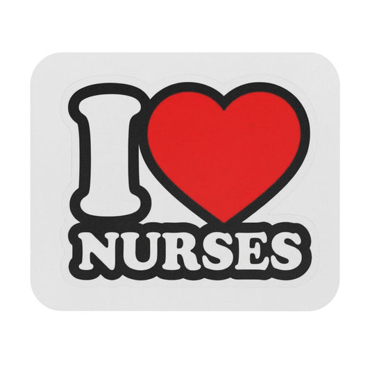 I love nurses faux sticker Mouse Pad