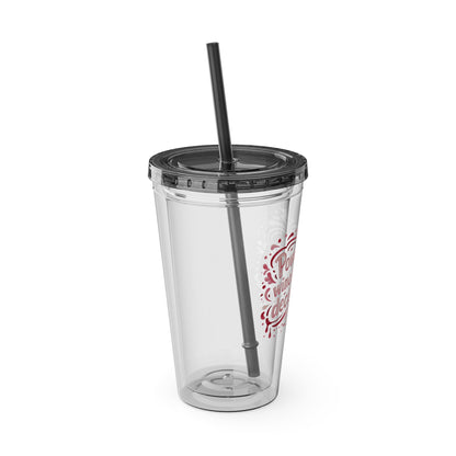 Powered by wine and bad decisions Clear Insulated Cup