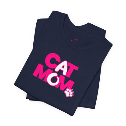 Cat mom pink T-shirt