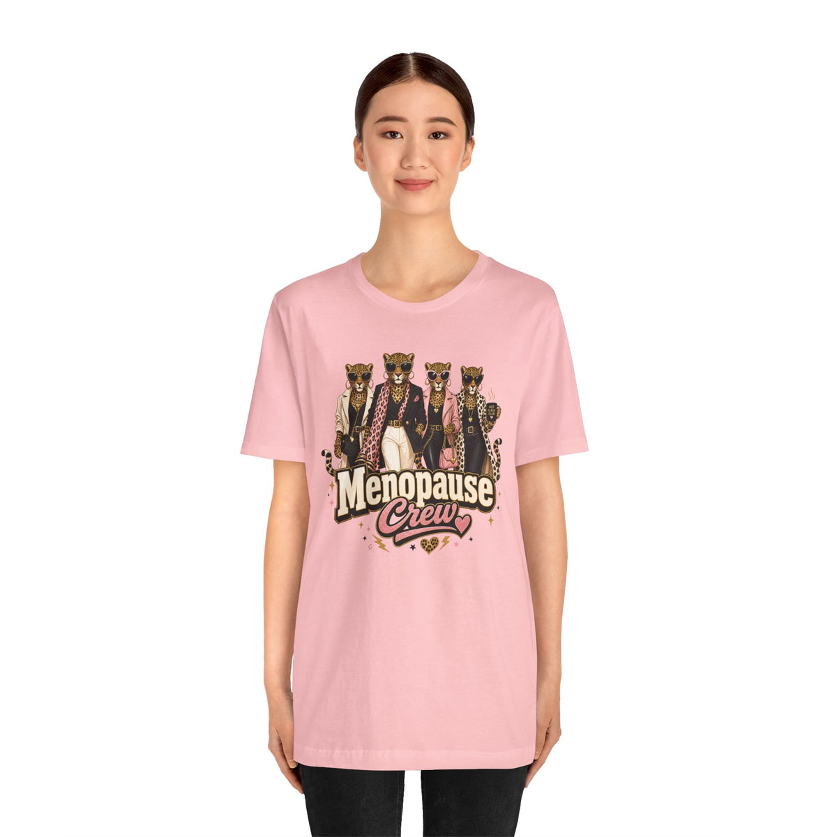Menopause crew leopard T-shirt