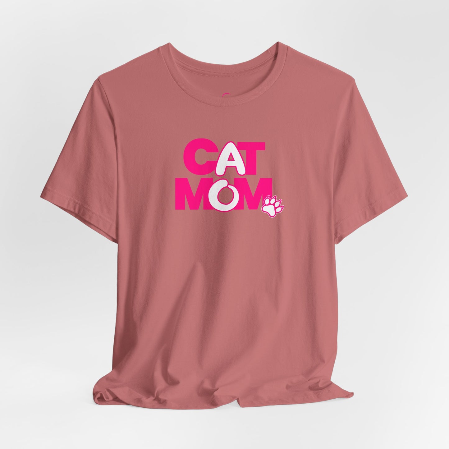 Cat mom pink T-shirt