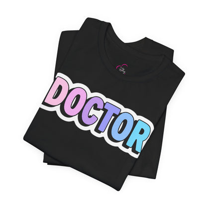 DOCTOR faux sticker T-shirt