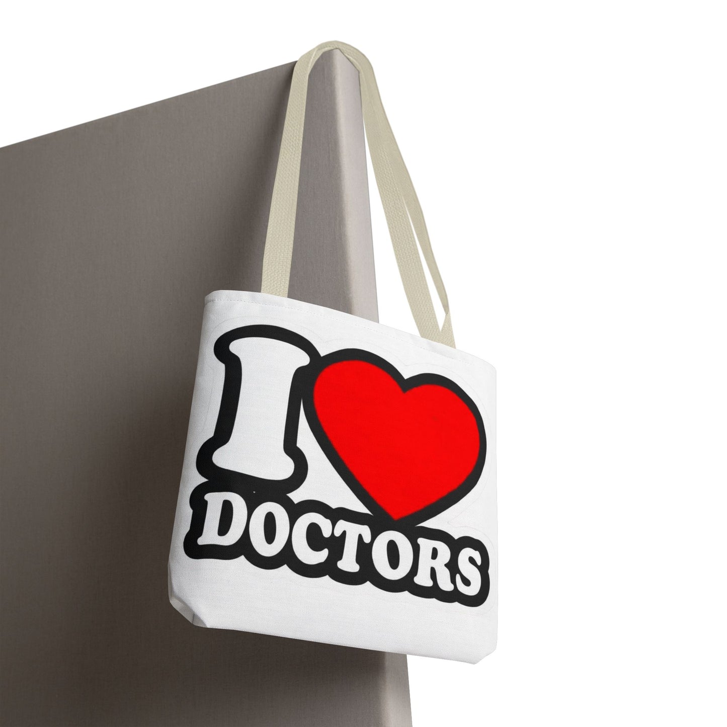 I love doctors faux sticker Tote Bag