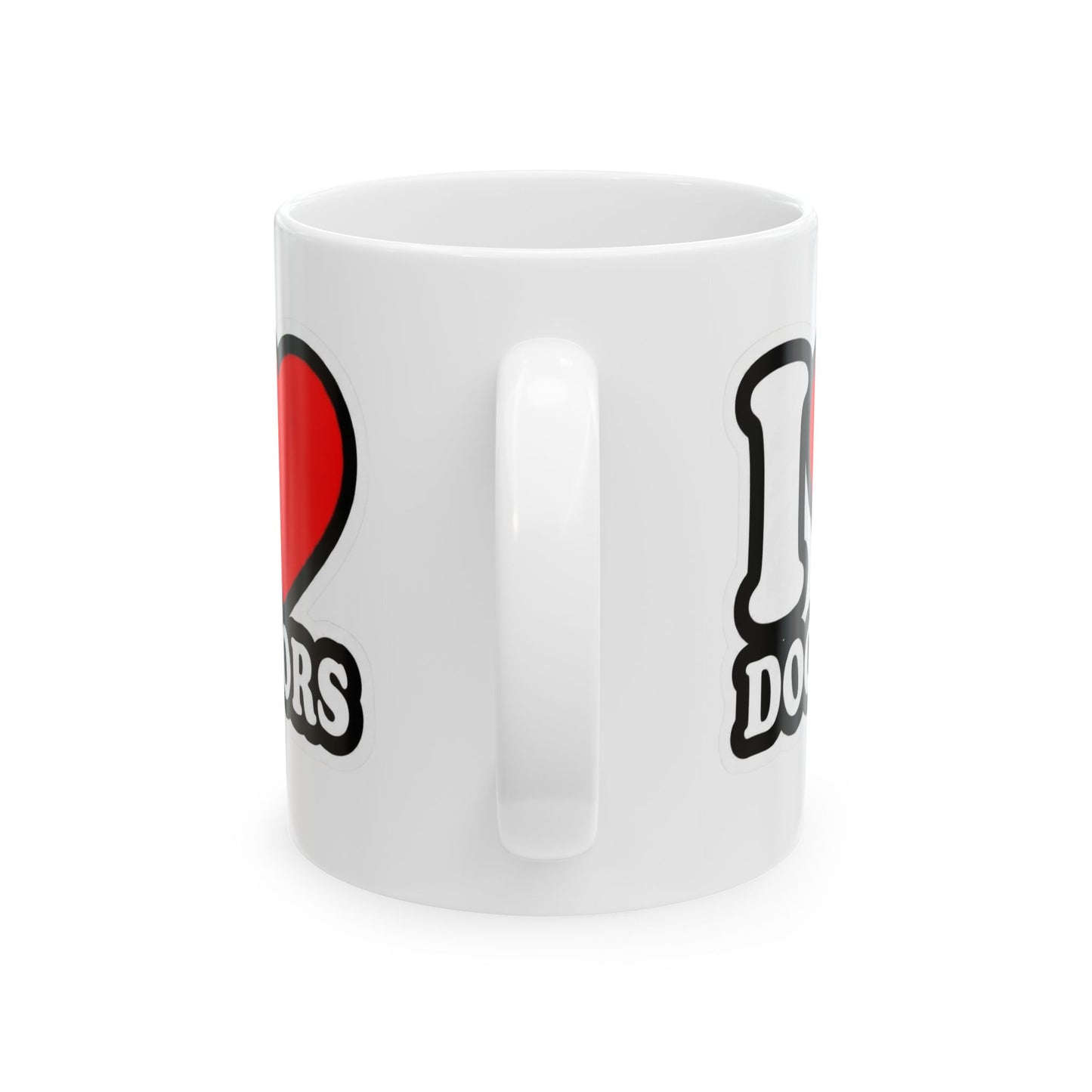 I love doctors faux sticker Mug