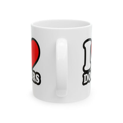 I love doctors faux sticker Mug
