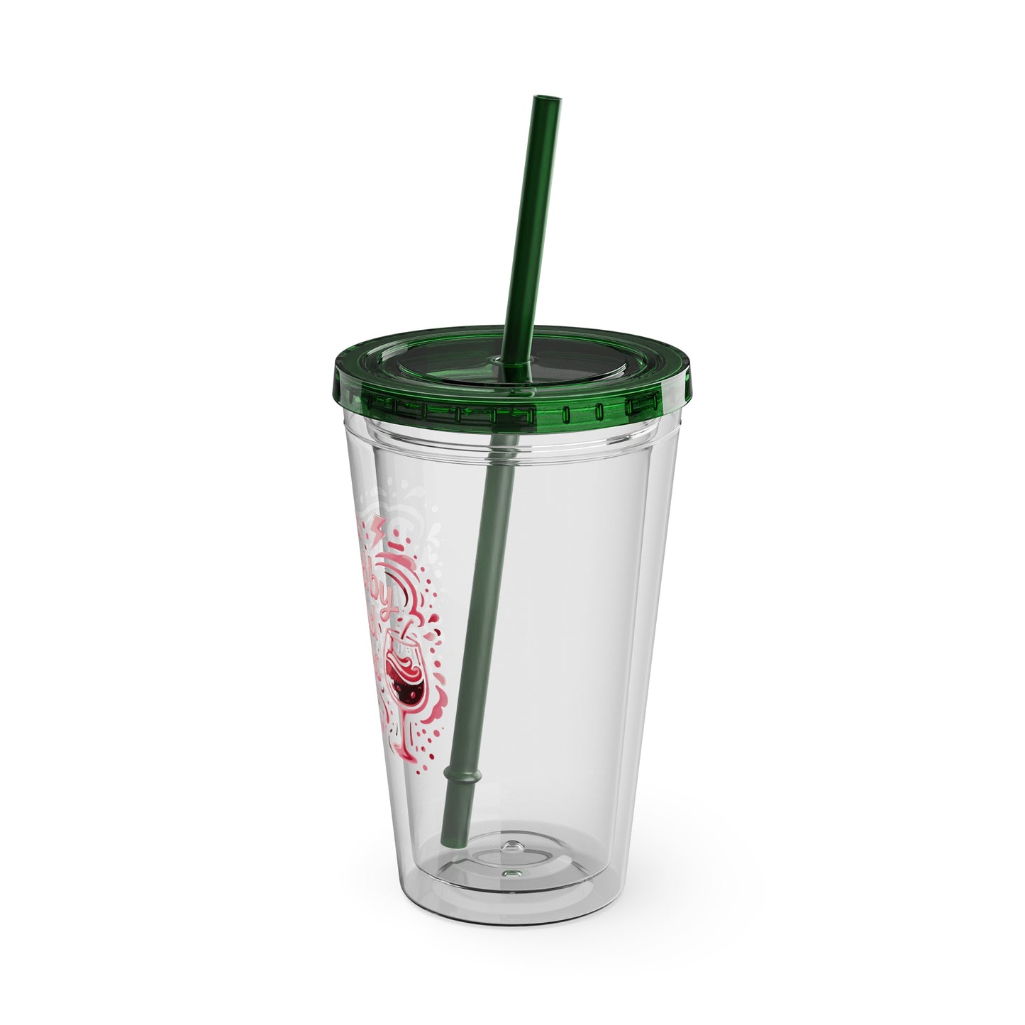 Powered by wine and bad decisions Clear Insulated Cup