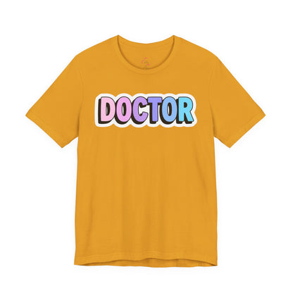 DOCTOR faux sticker T-shirt