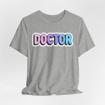 DOCTOR faux sticker T-shirt