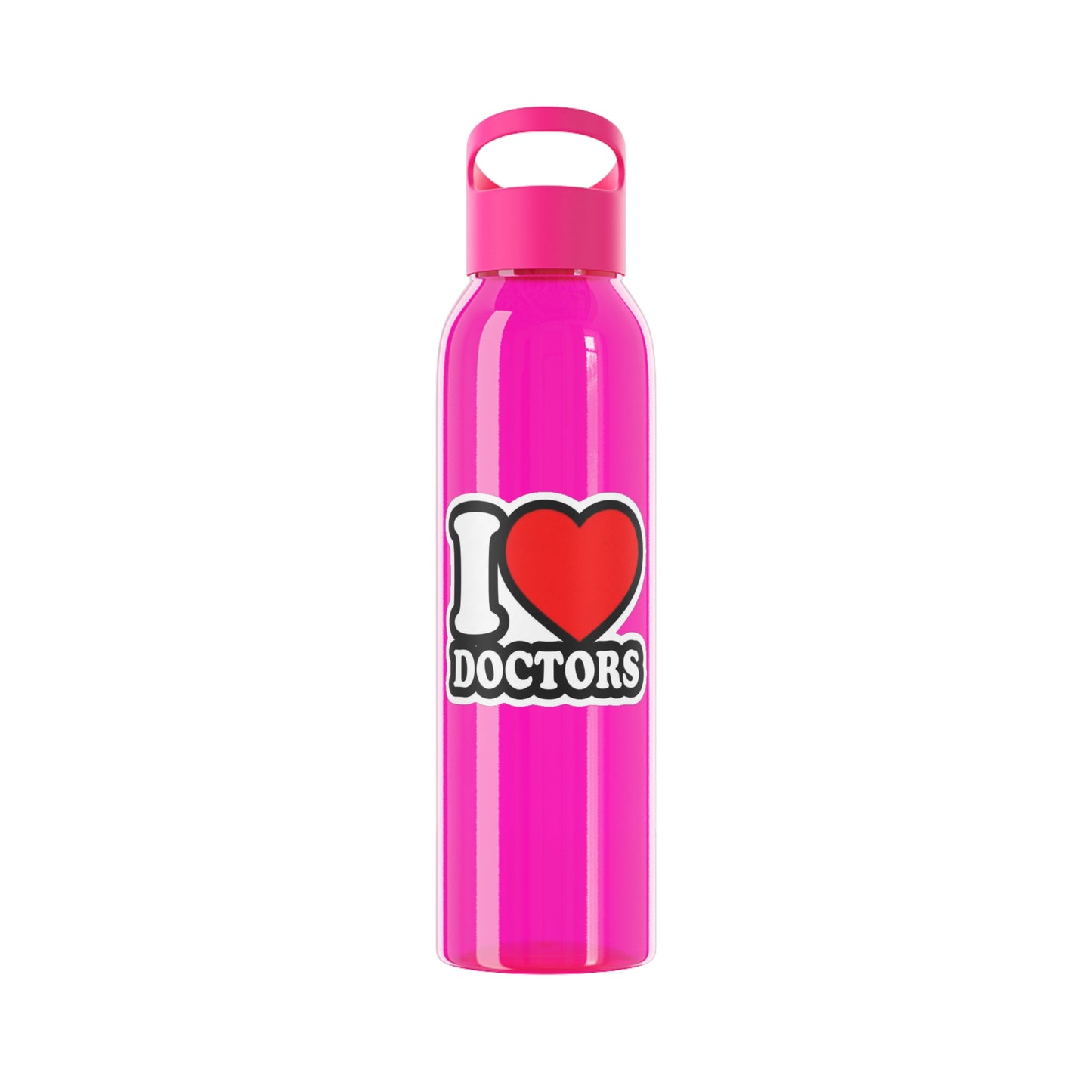 I love doctors faux sticker Water Bottle