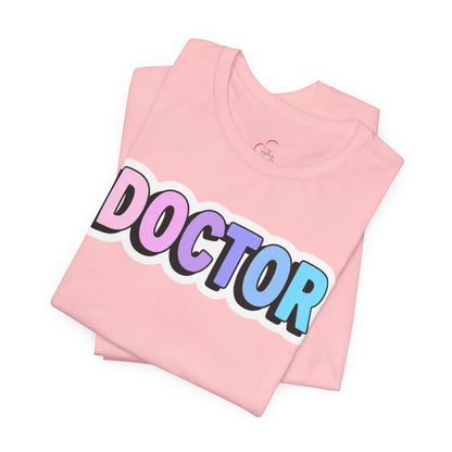 DOCTOR faux sticker T-shirt