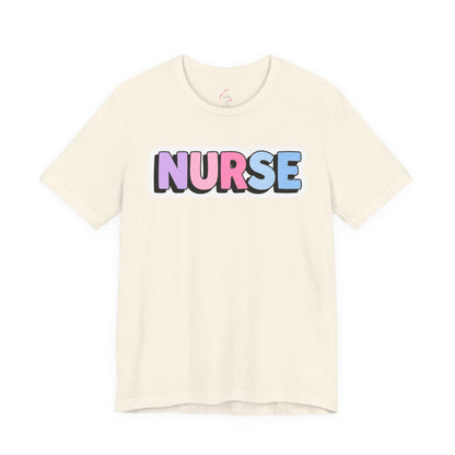 NURSE faux sticker T-shirt
